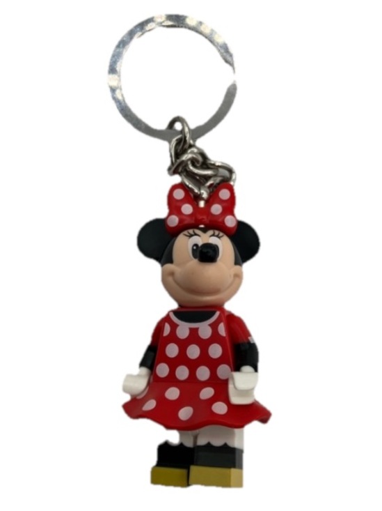 Lego Accessories - Minnie Mouse Red Polka Dot Keychain